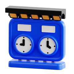 Bright Blue Digital Game Clock for Football