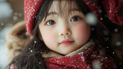 하얀 눈 속의 소녀 A Girl in the White Snow