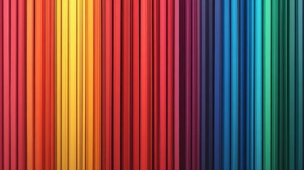 Vertical Stripes Of Rainbow Hues Displaying Vibrant Colors