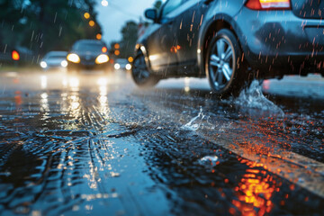 Collision of vehicles involved in major accident on road with major damage