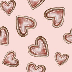 seamless pattern with hearts