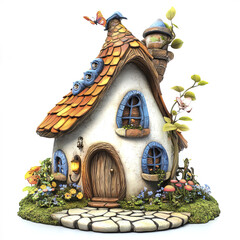 Fototapeta premium whimsical fairy tale house with vibrant colors and charming details