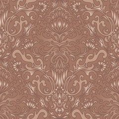 Damask style pattern, swirl flowers, paisley floral pattern.  Seamless floral pattern-530.