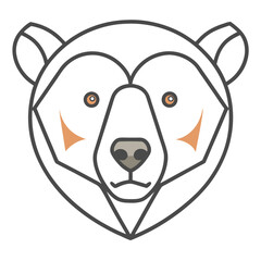panda head vector