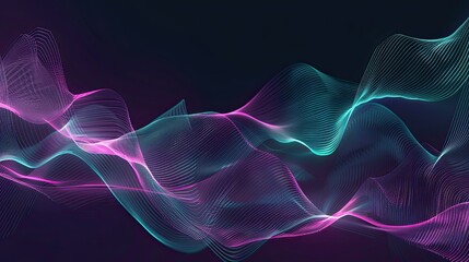 Obraz premium Abstract wave design with vibrant colors and smooth lines, ideal for digital backgrounds.