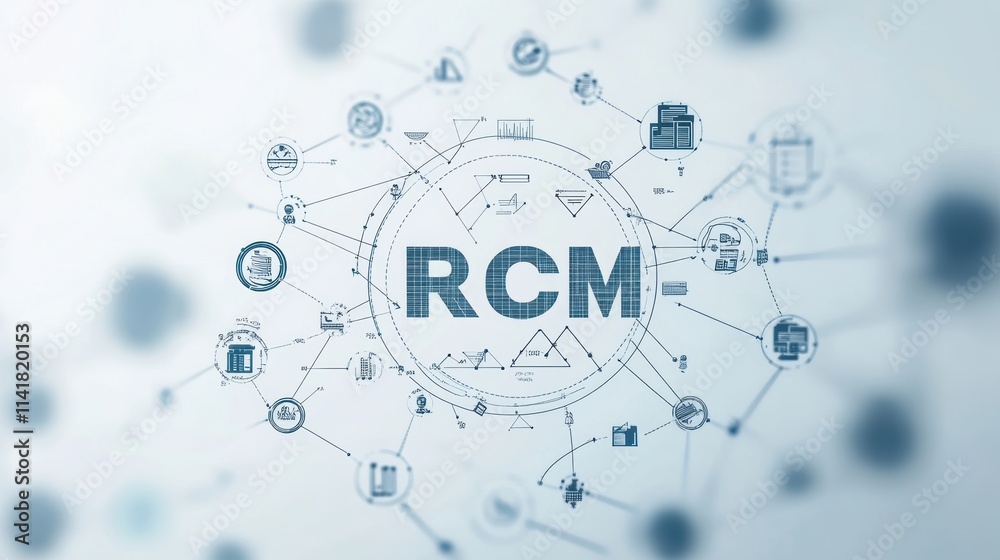 Poster rcm data patterns and insights for business strategies digital workspace infographic modern overview