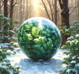 Illustration of environment green protection.