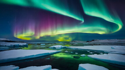 landscape with moon and stars