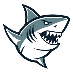 shark cartoon isolated on white