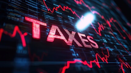 Tax filing process financial sector infographic digital environment close-up viewpoint economic insights