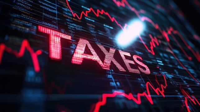 Tax filing process financial sector infographic digital environment close-up viewpoint economic insights