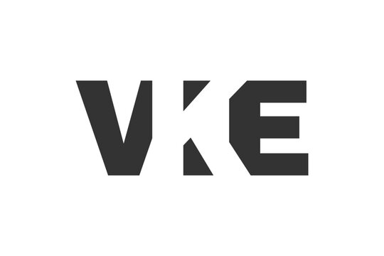 VKE logo design. Initial letter V K E bold font style for tech startups, consulting, corporate branding. Creative company name, headlines typography identity, trendy logotype.