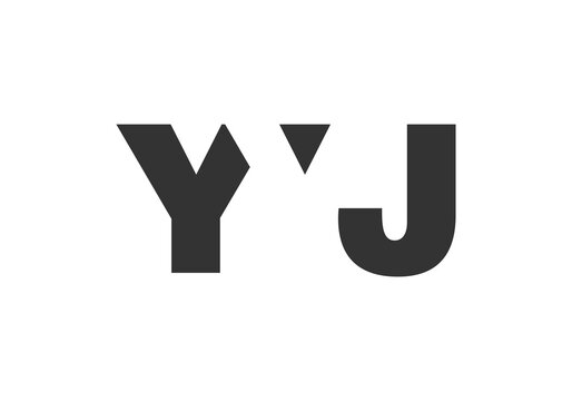 YYJ logo design. Initial letter Y Y J bold font style for tech startups, consulting, corporate branding. Creative company name, headlines typography identity, trendy logotype.