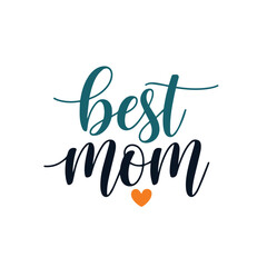 Vector 'Best Mom' Calligraphy Typography Design – Stylish and Elegant Text Art