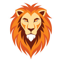 lion head isolated on white