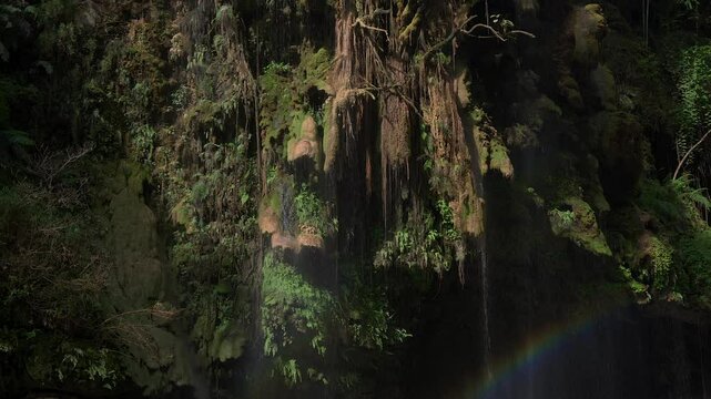 Slow pan and tilt with a longer focal length at Rainbow falls on the Klo Tho river.