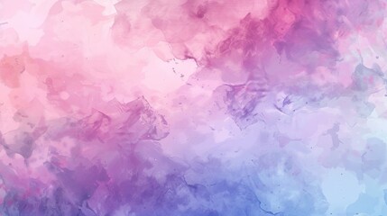 Fototapeta premium Abstract watercolor background with soft pink and blue hues.