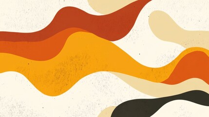 Abstract Waves in Warm Tones and Earthy Colors