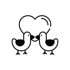 Love Birds vector icon