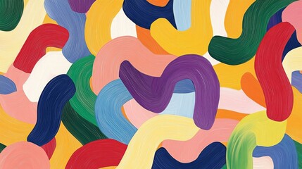 Naklejka premium Abstract Colorful Swirls Painting Texture Design