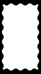 Scallop Wavy Squiggly Frame Vertical Phone Screen Story Post Template Design for Social Media