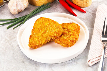 Fried potato hash brown snack