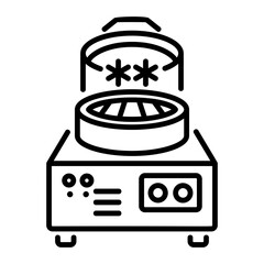 Lab centrifuge icon in line style 