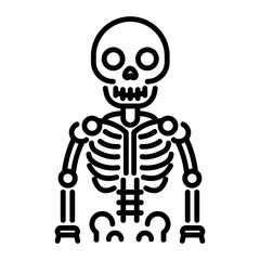 Human skeleton icon in line style 
