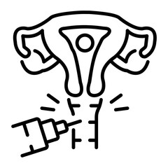 A line icon of fertility treatment 