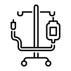 Iv drip icon in linear style 