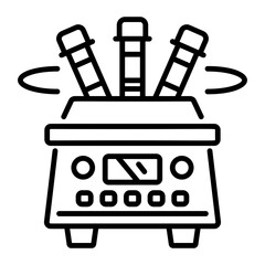 Centrifuge machine icon in linear style 