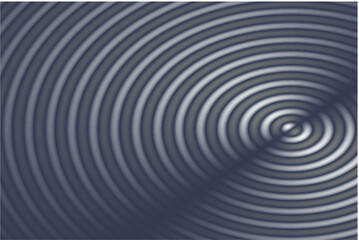 A grey and white image of a circle with a black line in the middle