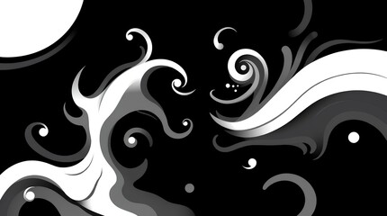 Fototapeta premium abstract design combining black and white colors in a visually harmonious way