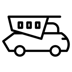 Truck Road Transport Line Icon