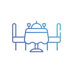 Couple Dinner vector icon