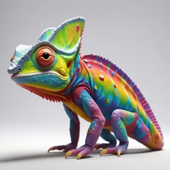 Obraz premium chameleon isolated on white background