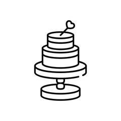 Wedding Cake vector icon