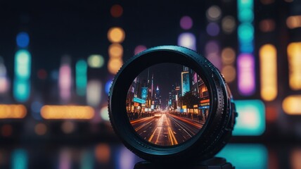 City Lights Through a Lens