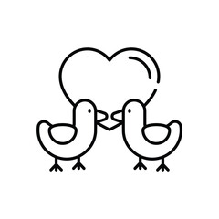 Love Birds vector icon