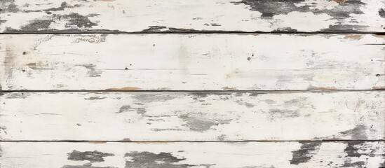 Obraz premium Vintage wood texture with peeling white paint highlighting rustic elegance and enduring character suitable for backgrounds and design projects.