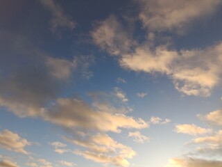 Unusual clouds in sky, Various colored clouds. Unusual and rare. Beauty in nature.	