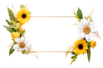 PNG Sunflower wreath plant daisy.