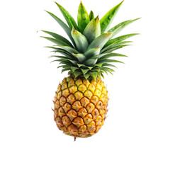 Fototapeta premium Fresh Pineapple flying in the air isolated on transparent background