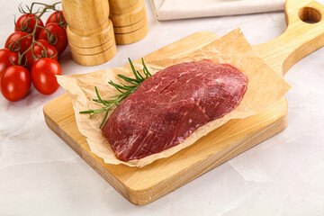 Raw beef meat uncocked steak