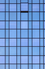 glass facade of an office building
