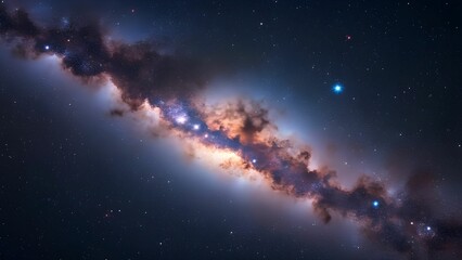 Milky way galaxy with stars and space dust in the universe