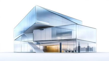 sleek, futuristic glass hotel showcasing transparency and modern design