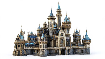 Obraz premium luxury castle hotel with fantasy inspired architecture and intricate details