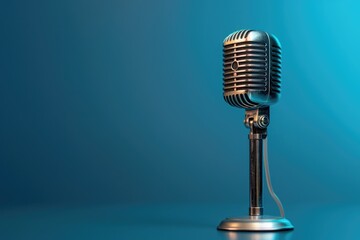 a mic with color background