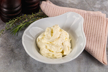 Italian soft young cheese stracciatella